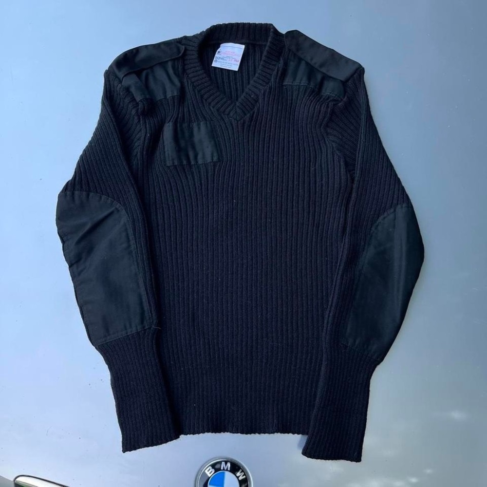 Brigade Quartermasters The Woolly Pulleys sweater Black vintage military Wool
